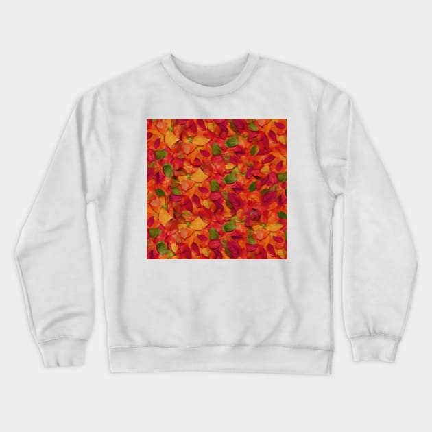 Oil autumn leaves, romantic print dedicated to this awesome season Crewneck Sweatshirt by KINKDesign